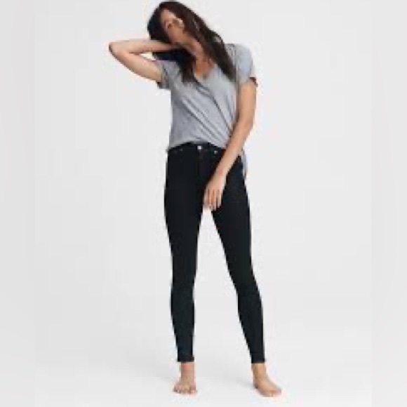 NWOT Rag and Bone Nina Black Coated High Rise Skinny Jeans size 28. - Picture 3 of 7